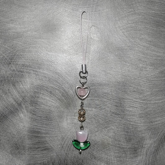Pink Tulip Charm - $3