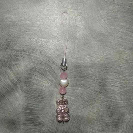Pink Gummy Bear Charm - $3