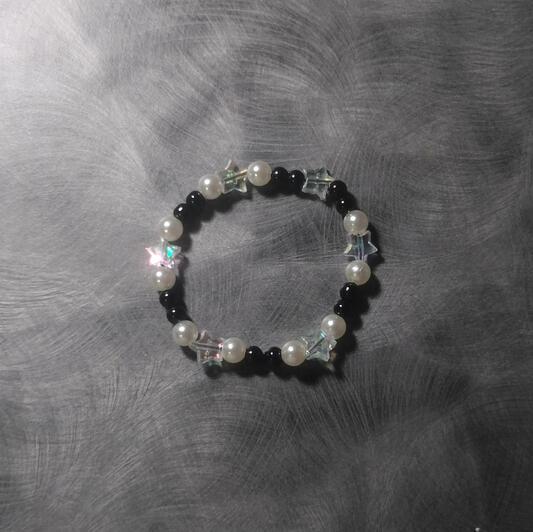 Star Pattern Bracelet (Black) - $3