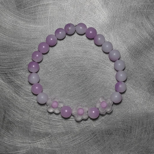 Purple Flower Bracelet - $2