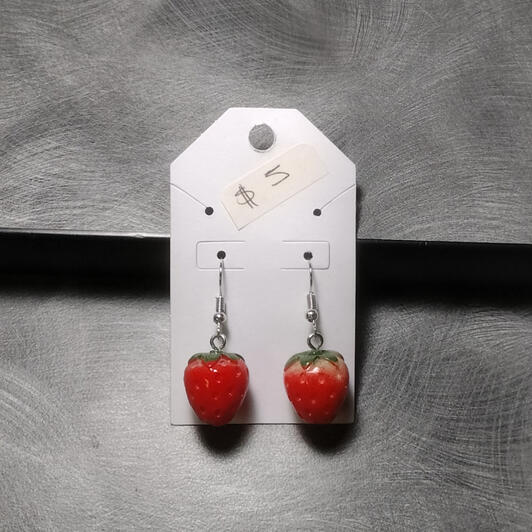 Strawberry Earrings - $5