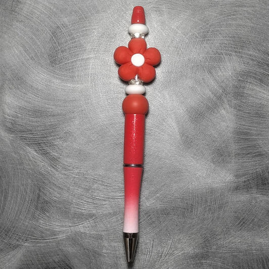 Red Flower Pen - $5