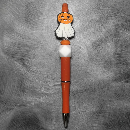 Pumpkin Head Ghost Pen - $5